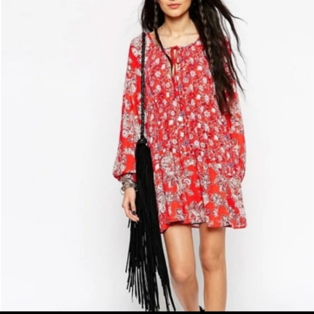Free People Lucky Loosey Mini Dress Sz XS - Picture 3 of 8